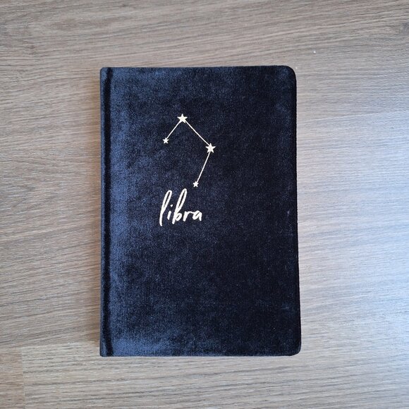 Velvet Zodiac Libra Journal (Black) Urban Outfitters - Picture 1 of 5